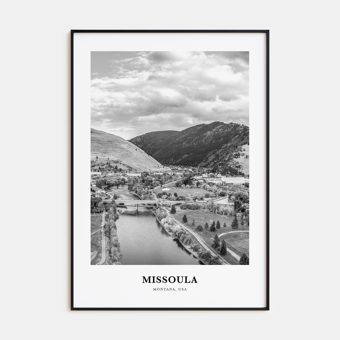 Missoula Portrait B&W Poster