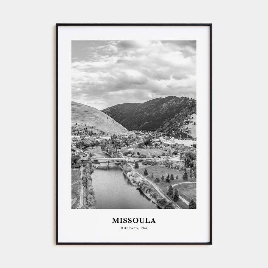 Missoula Portrait B&W Poster