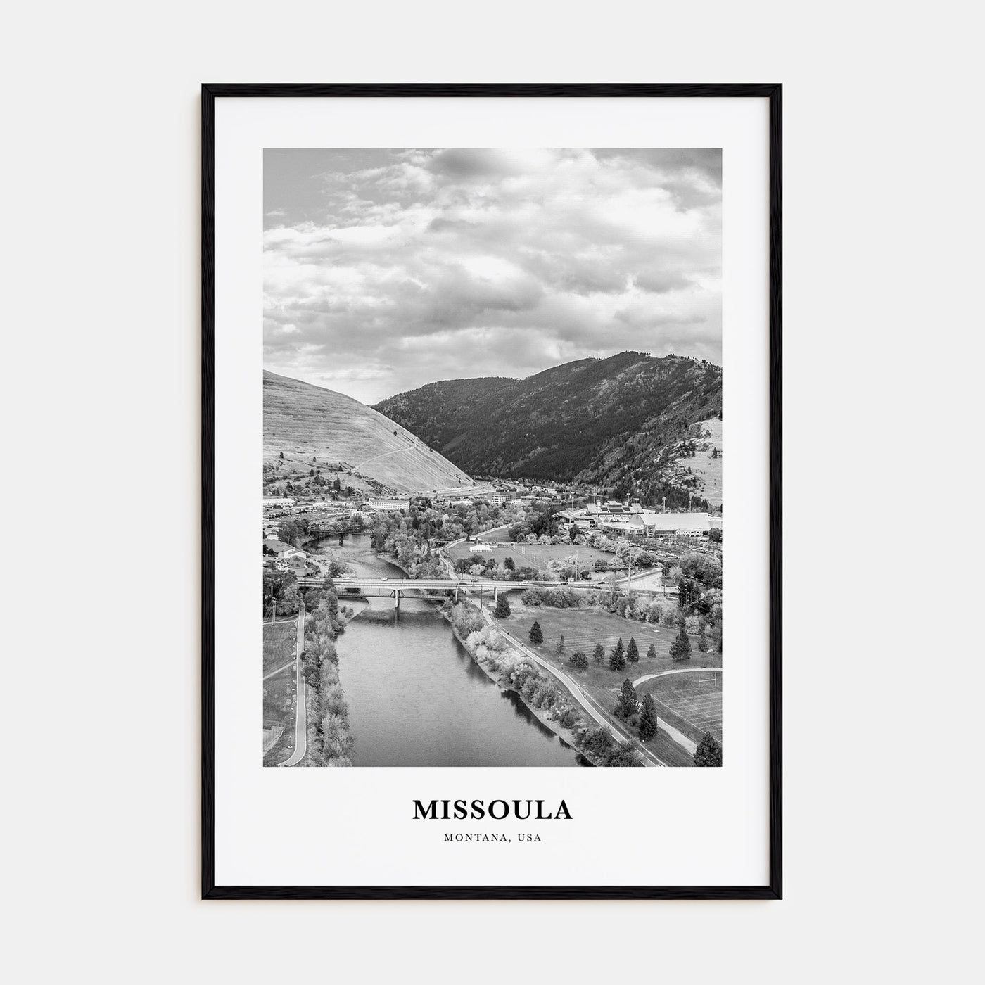 Missoula Portrait B&W Poster