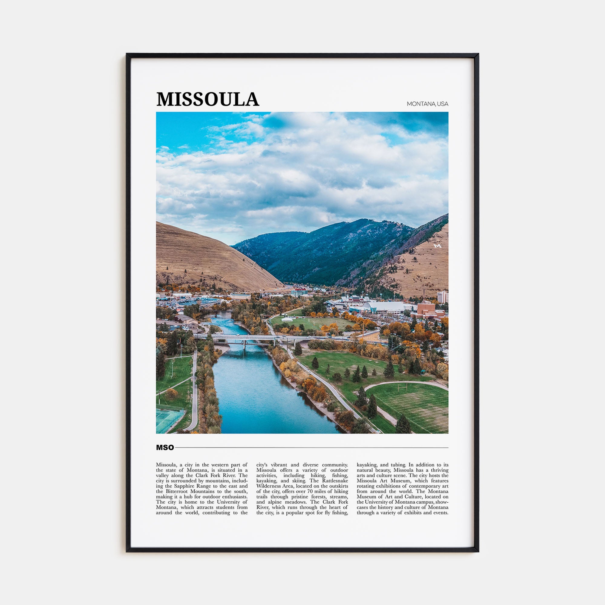 Missoula Travel Color Poster
