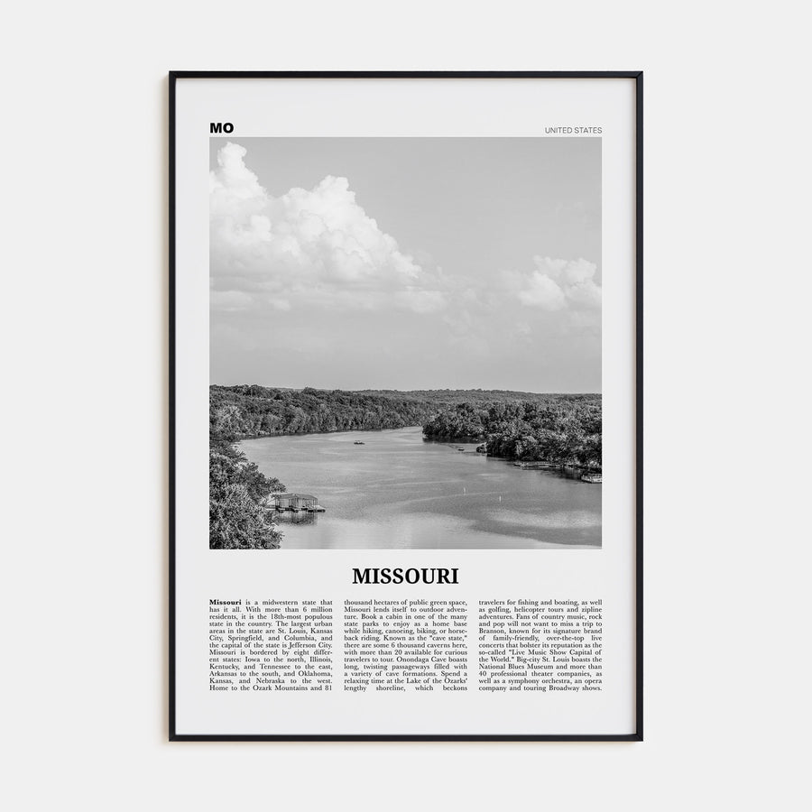 Missouri Travel B&W No 1 Poster