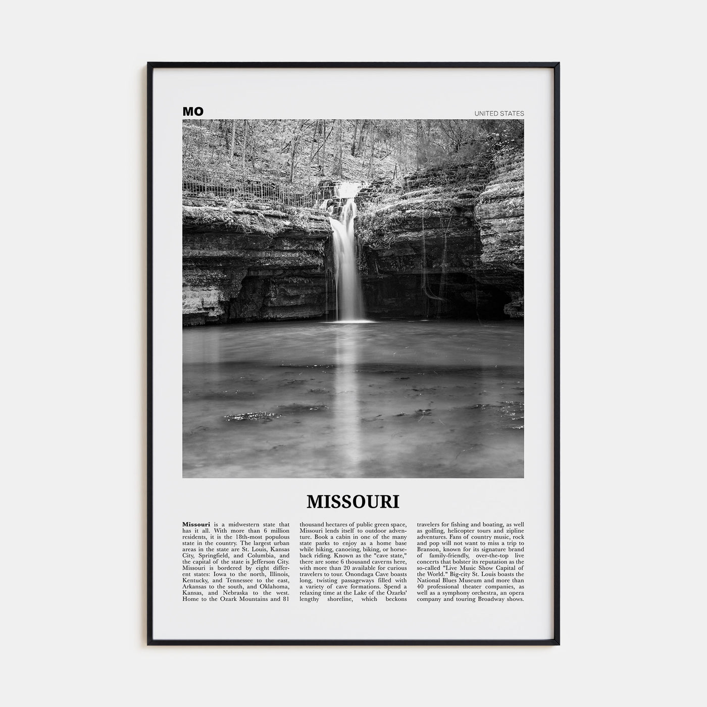 Missouri Travel B&W No 2 Poster