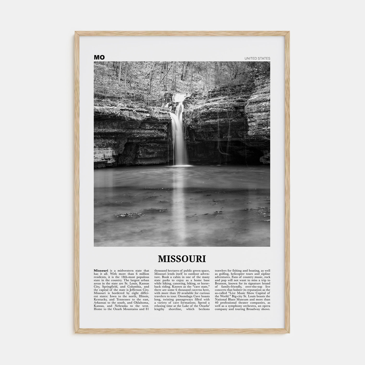 Missouri Travel B&W No 2 Poster