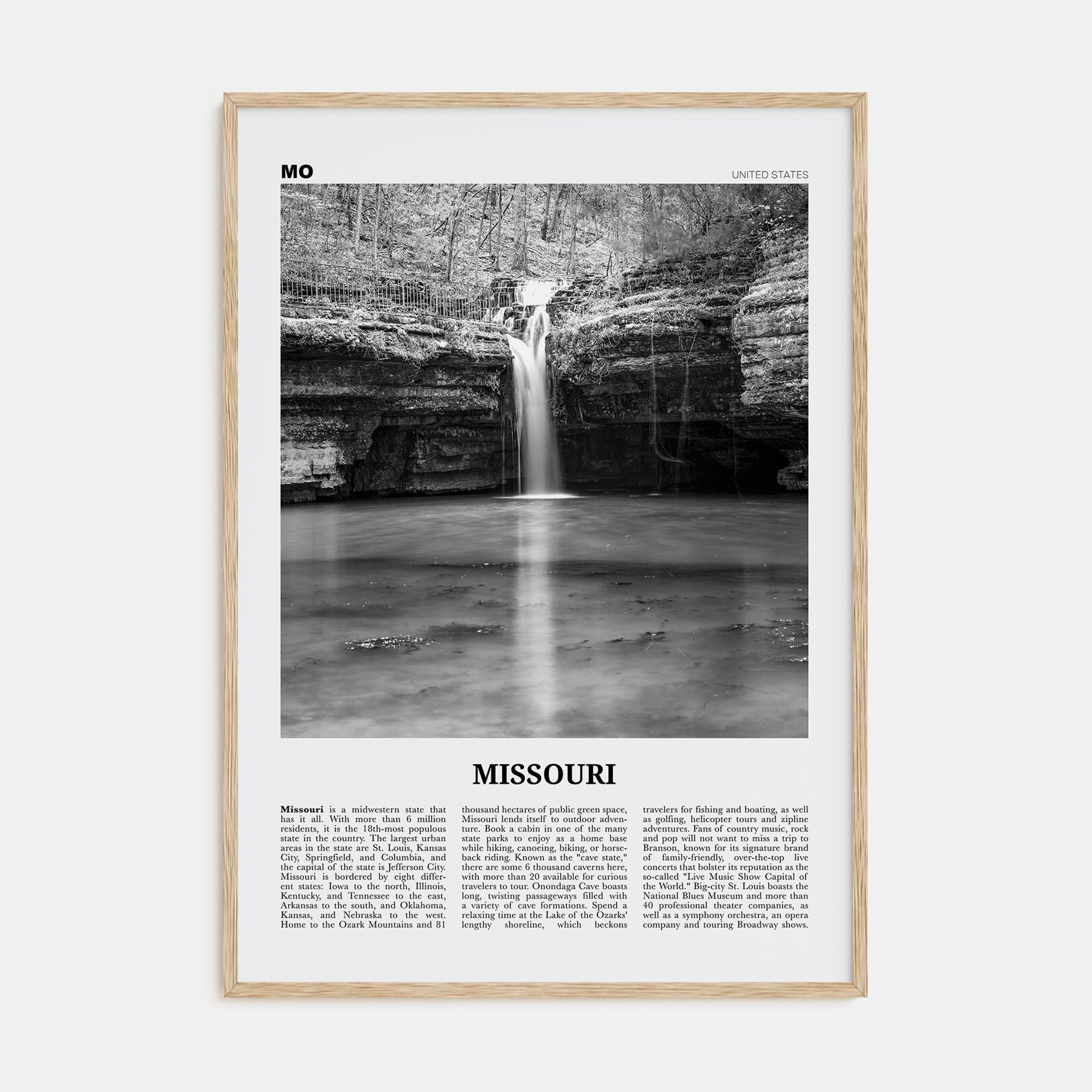 Missouri Travel B&W No 2 Poster