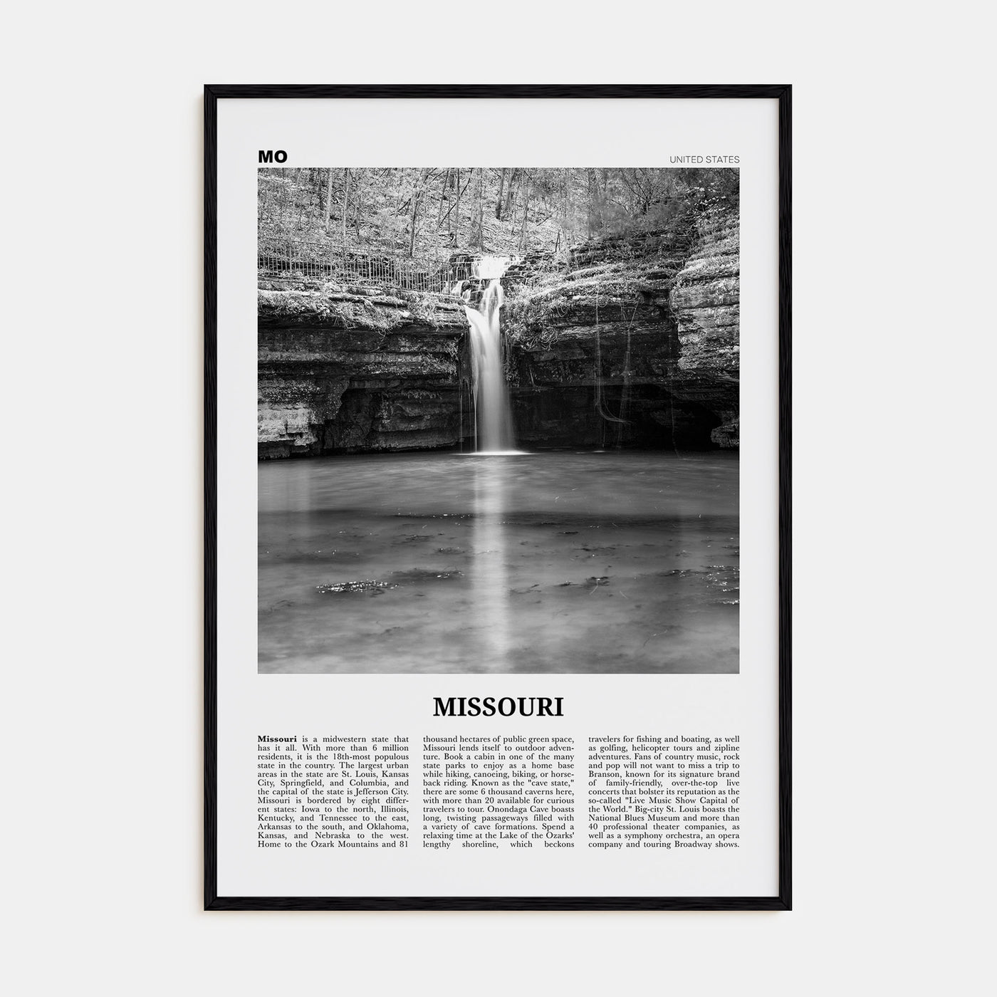 Missouri Travel B&W No 2 Poster