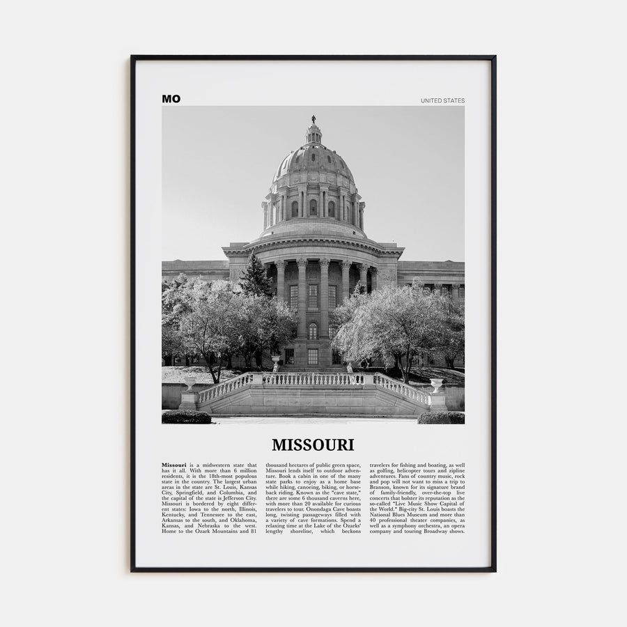Missouri Travel B&W No 3 Poster