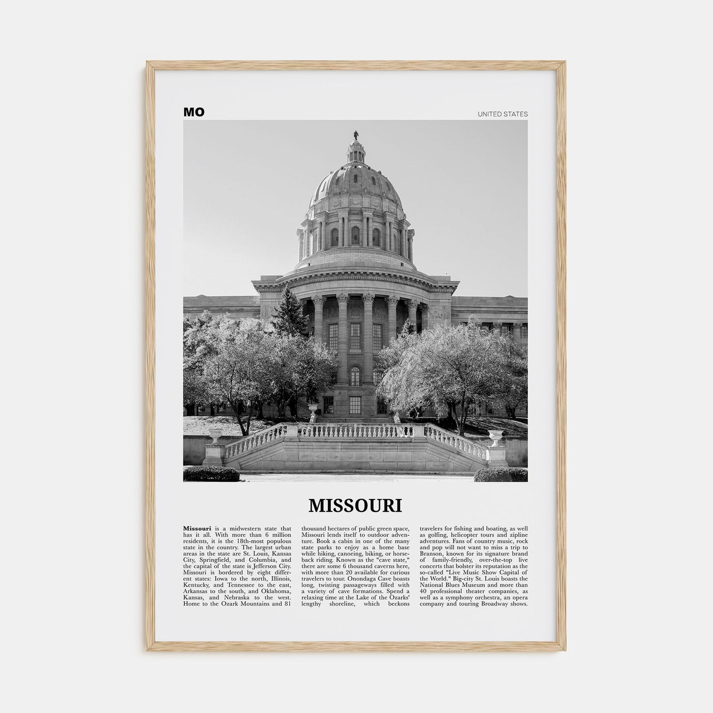 Missouri Travel B&W No 3 Poster