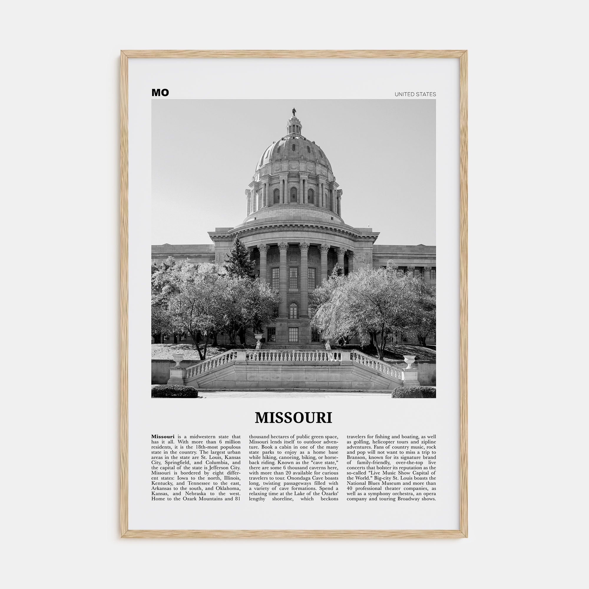 Missouri Travel B&W No 3 Poster