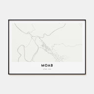 Moab Map Landscape Poster
