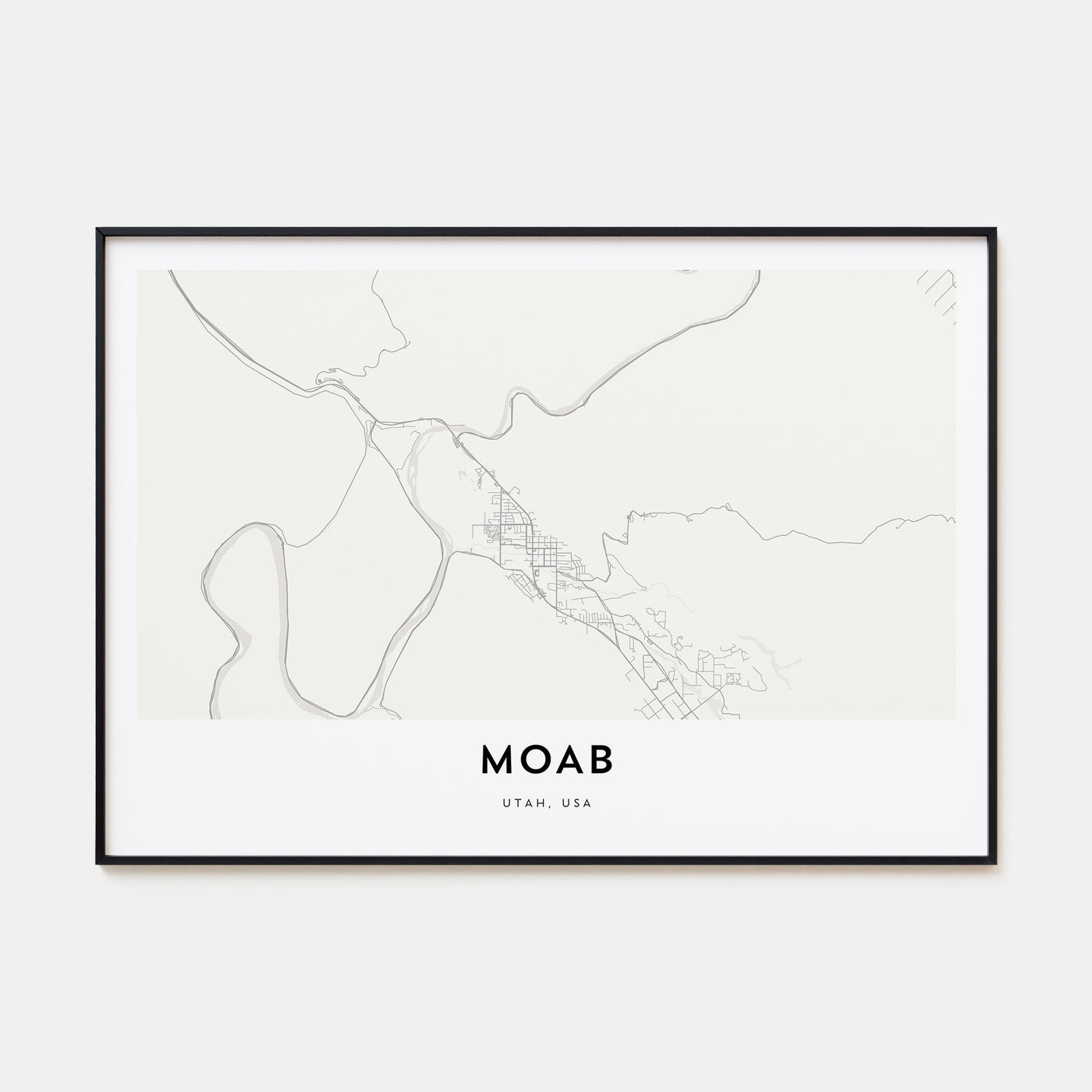Moab Map Landscape Poster