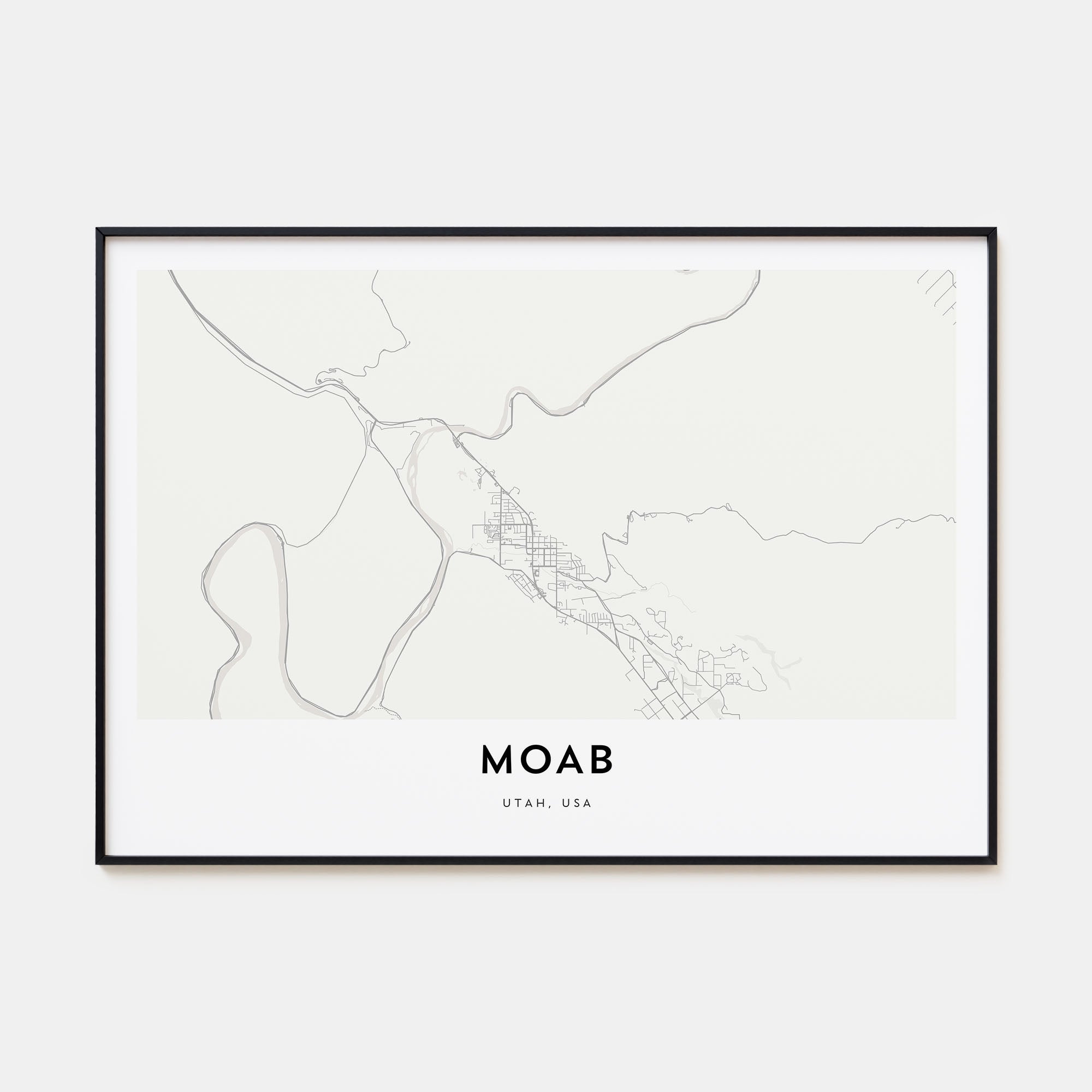 Moab Map Landscape Poster