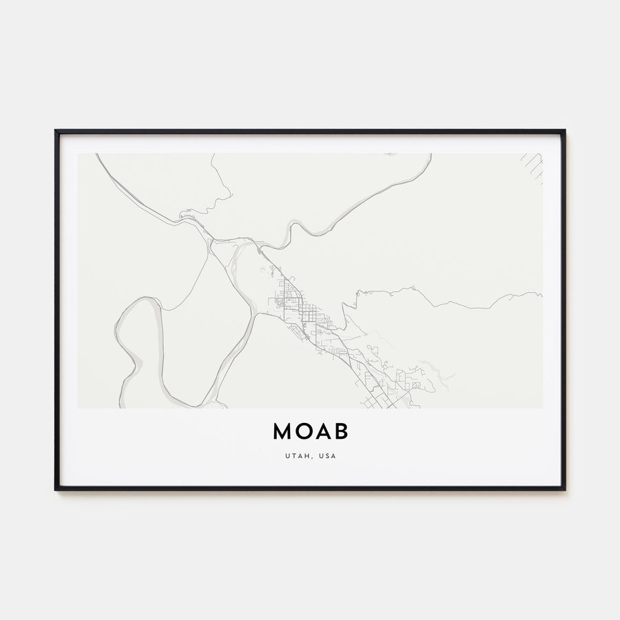 Moab Map Landscape Poster