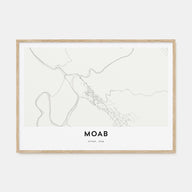 Moab Map Landscape Poster