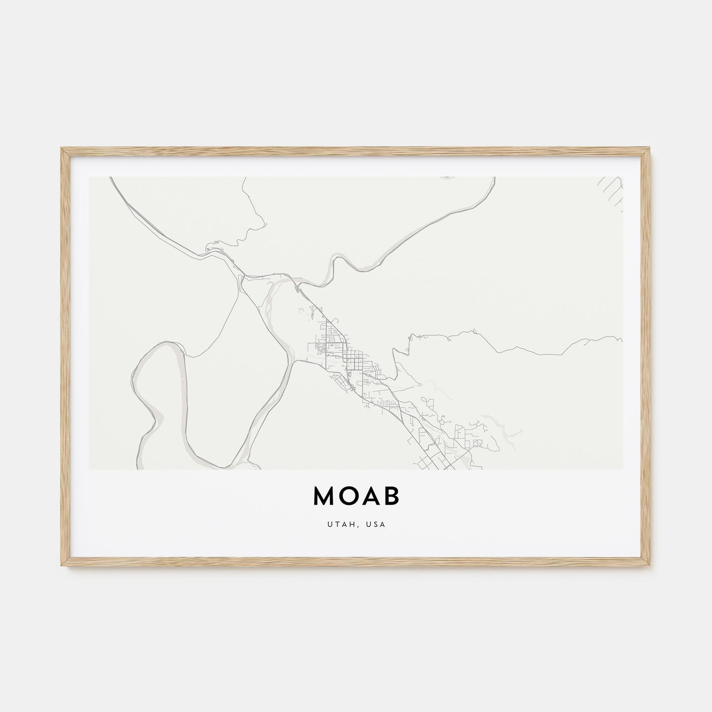 Moab Map Landscape Poster