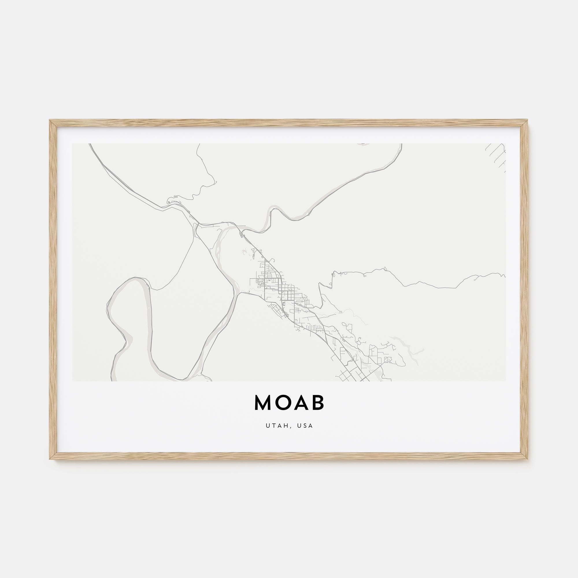 Moab Map Landscape Poster