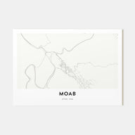 Moab Map Landscape Poster