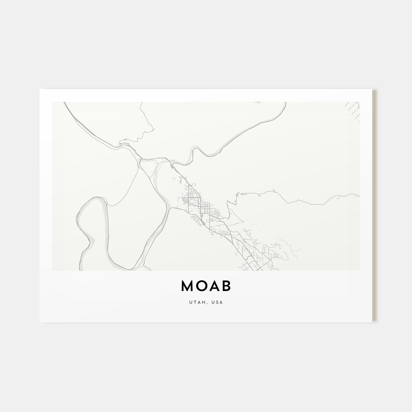 Moab Map Landscape Poster