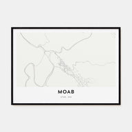 Moab Map Landscape Poster