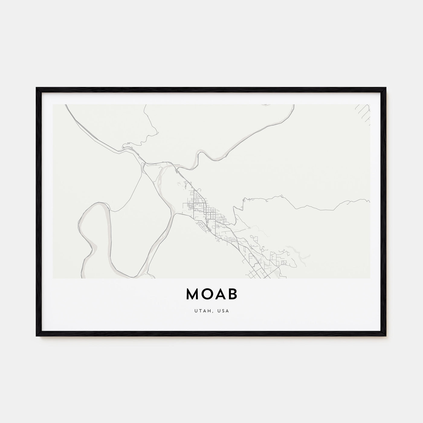 Moab Map Landscape Poster