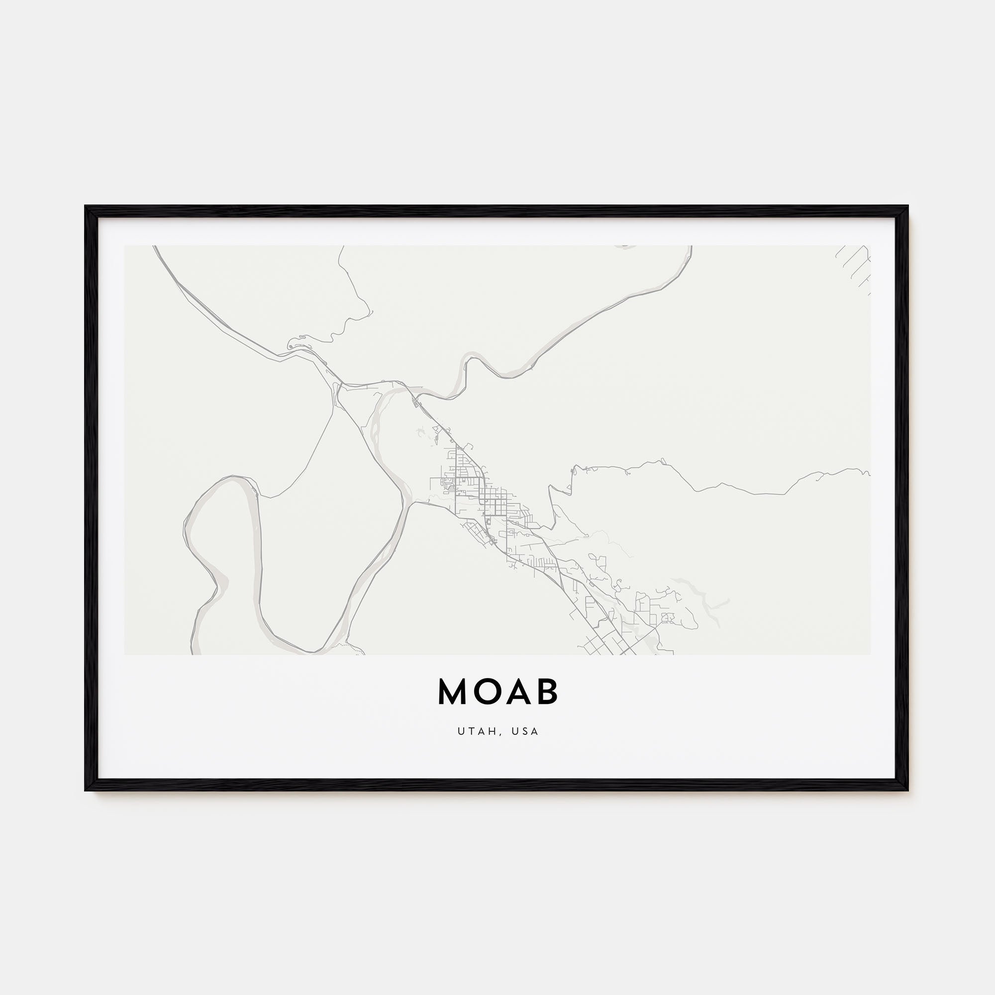Moab Map Landscape Poster