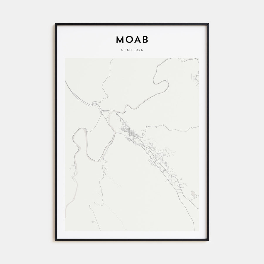 Moab Map Portrait Poster