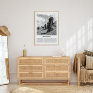 Moai Statues Travel B&W Poster