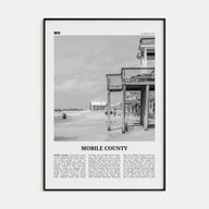 Mobile County Travel B&W Poster