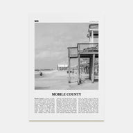 Mobile County Travel B&W Poster