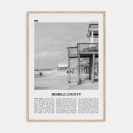 Mobile County Travel B&W Poster