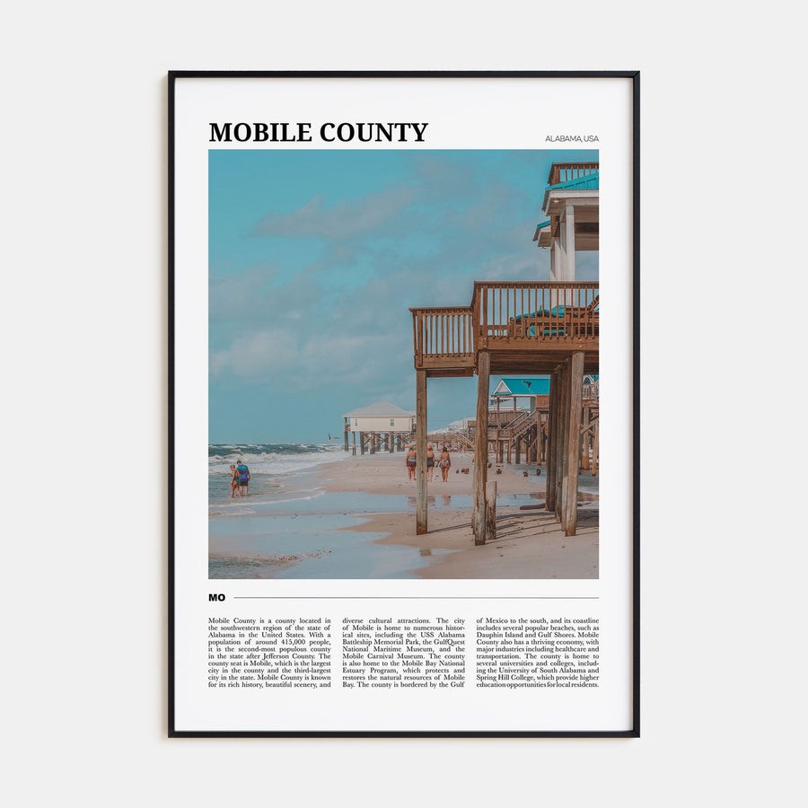 Mobile County Travel Color Poster