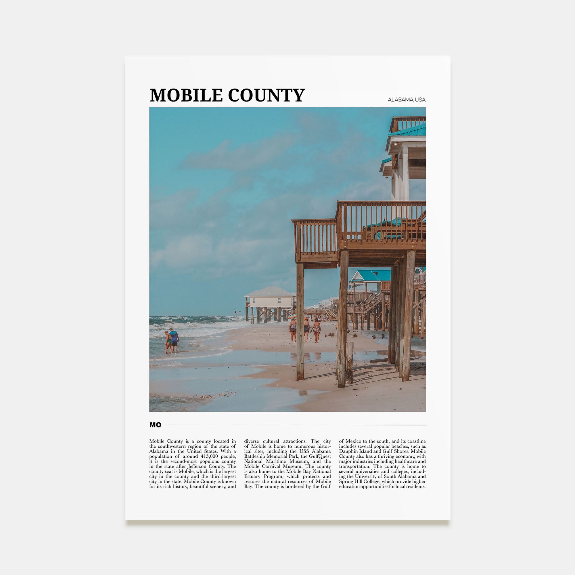 Mobile County Travel Color Poster