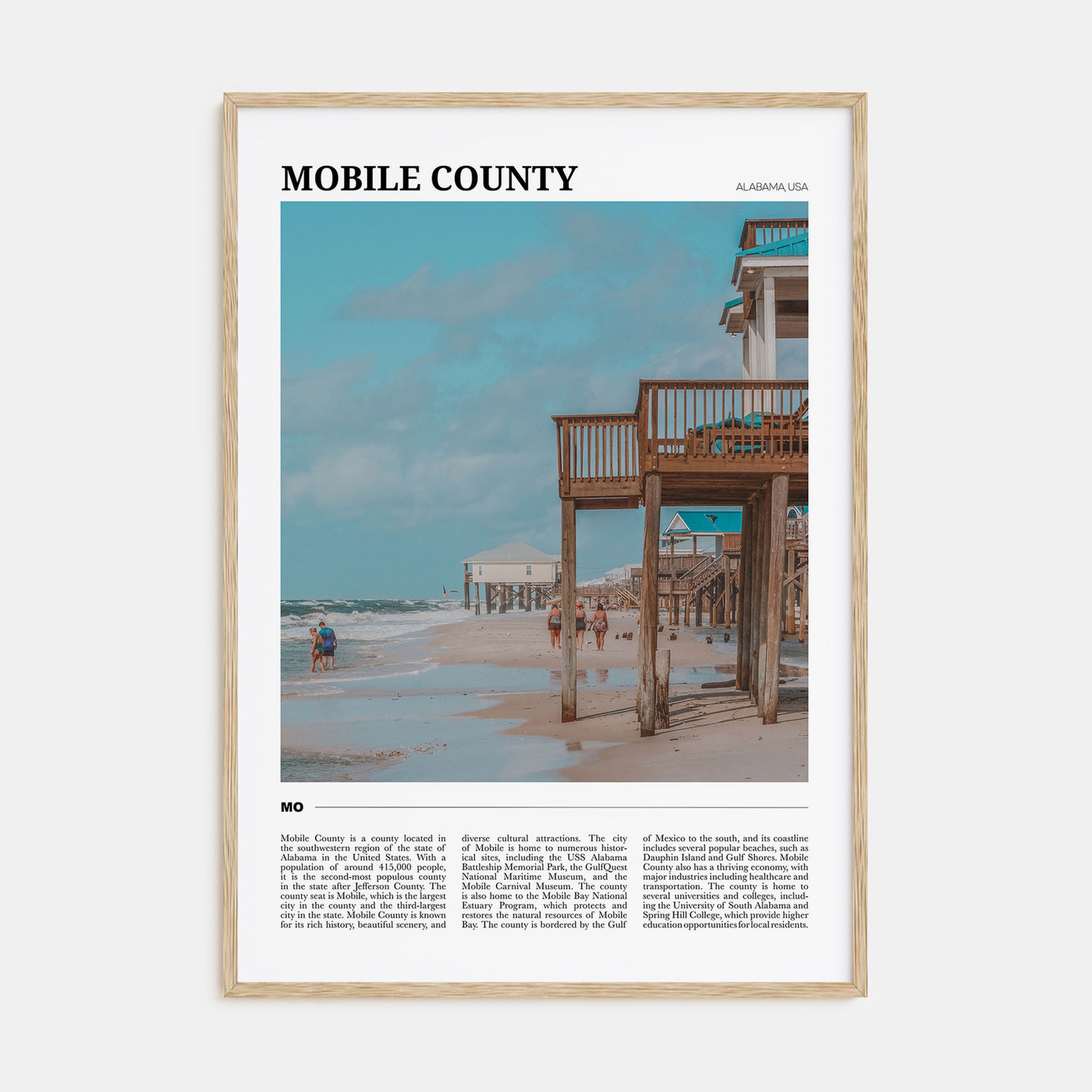 Mobile County Travel Color Poster