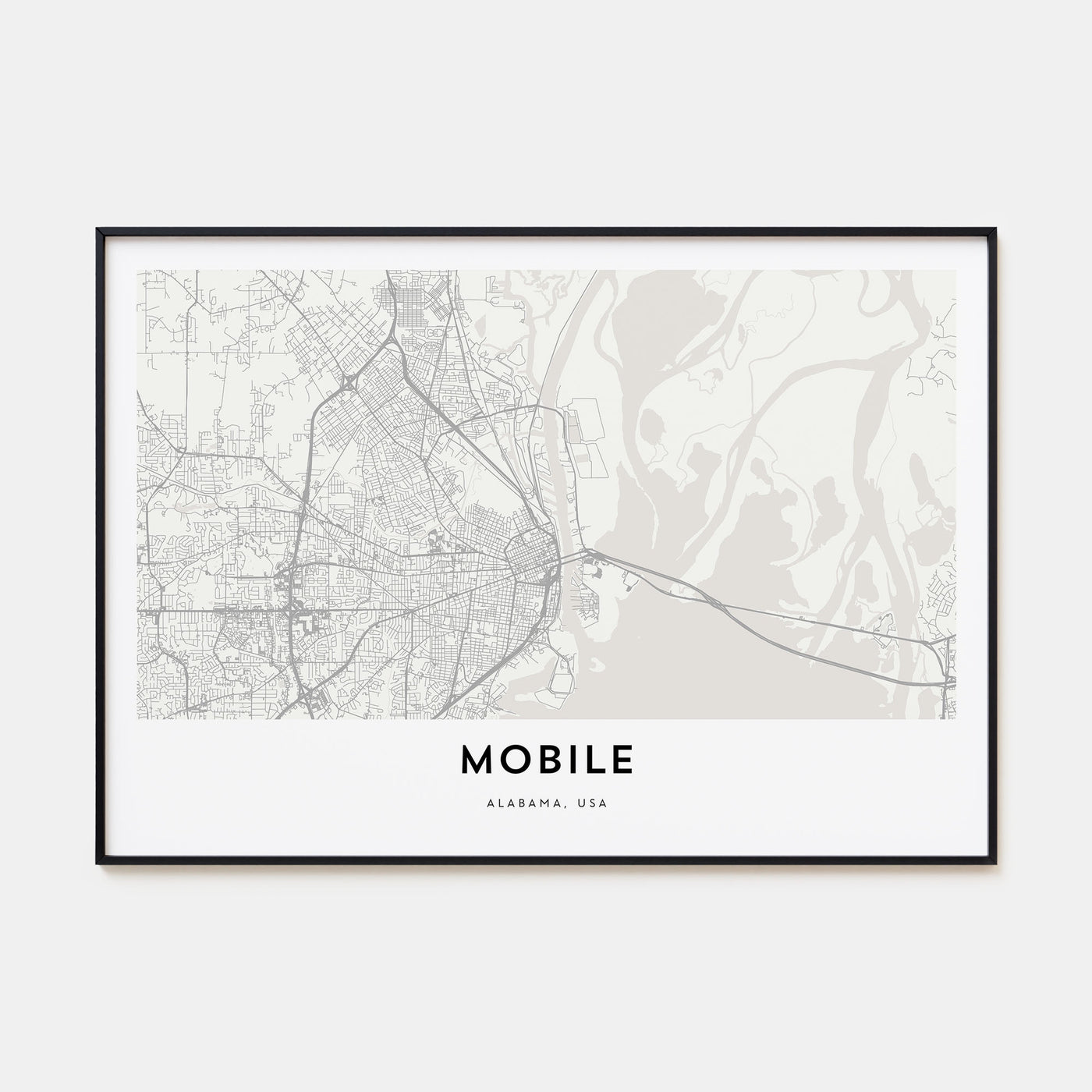 Mobile Map Landscape Poster