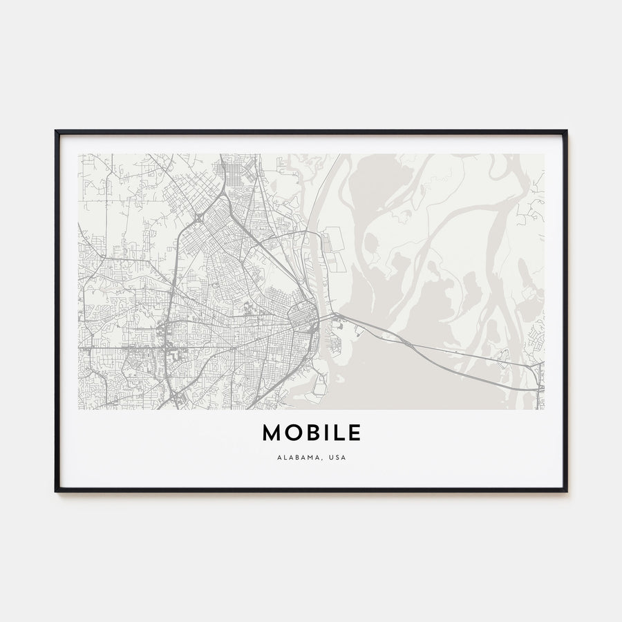Mobile Map Landscape Poster