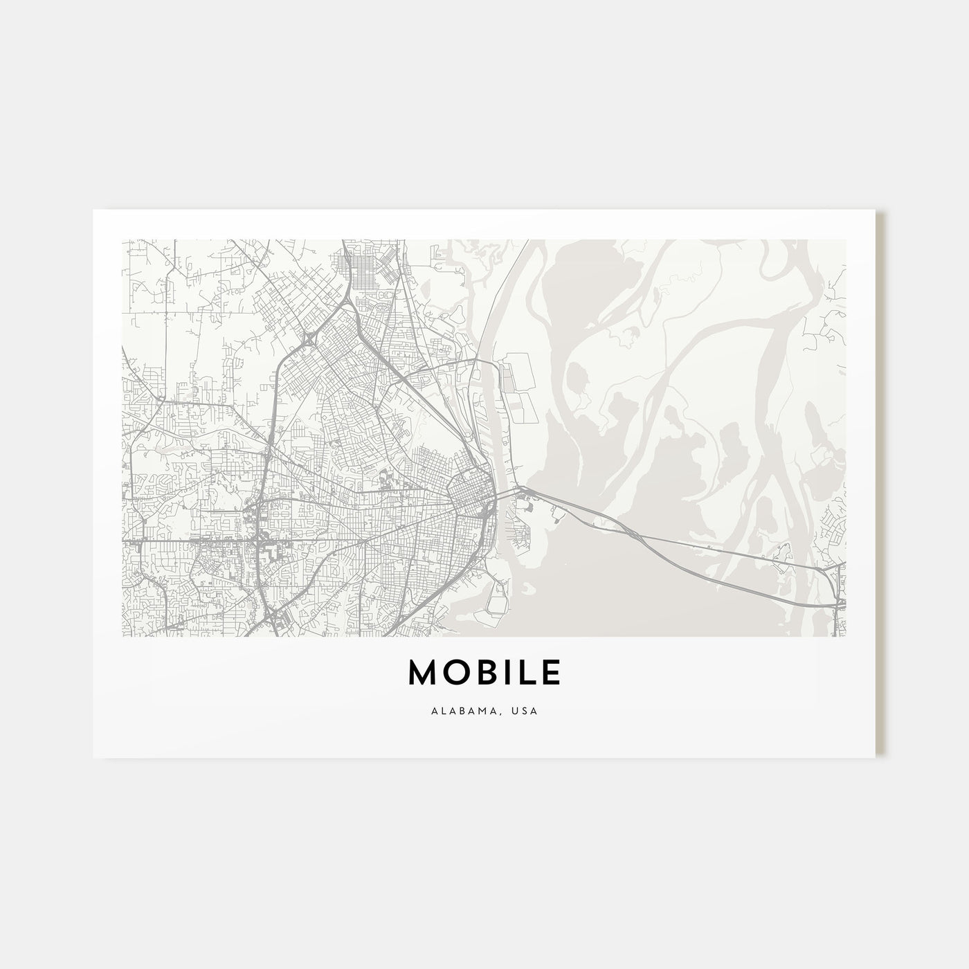 Mobile Map Landscape Poster
