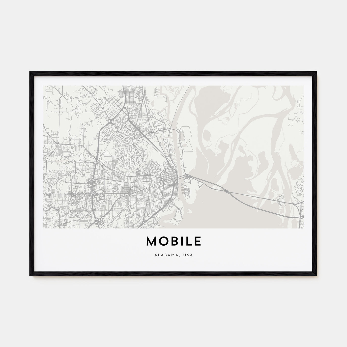 Mobile Map Landscape Poster