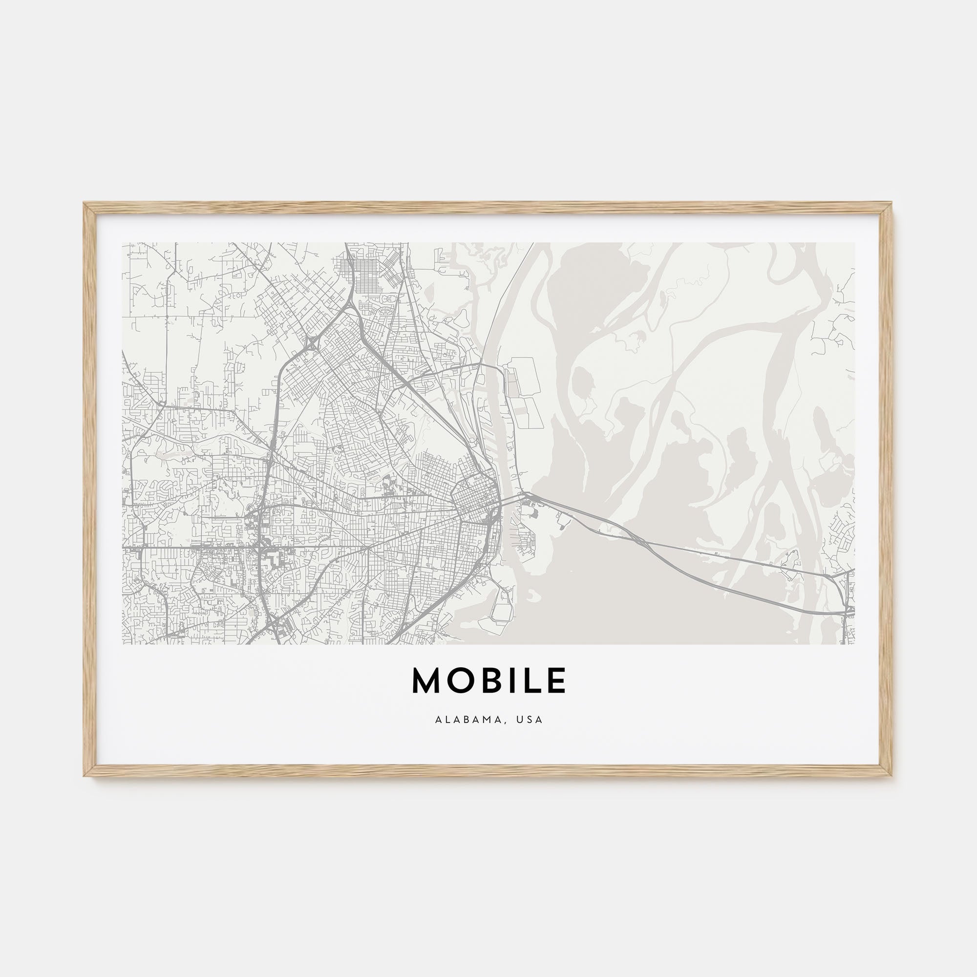 Mobile Map Landscape Poster