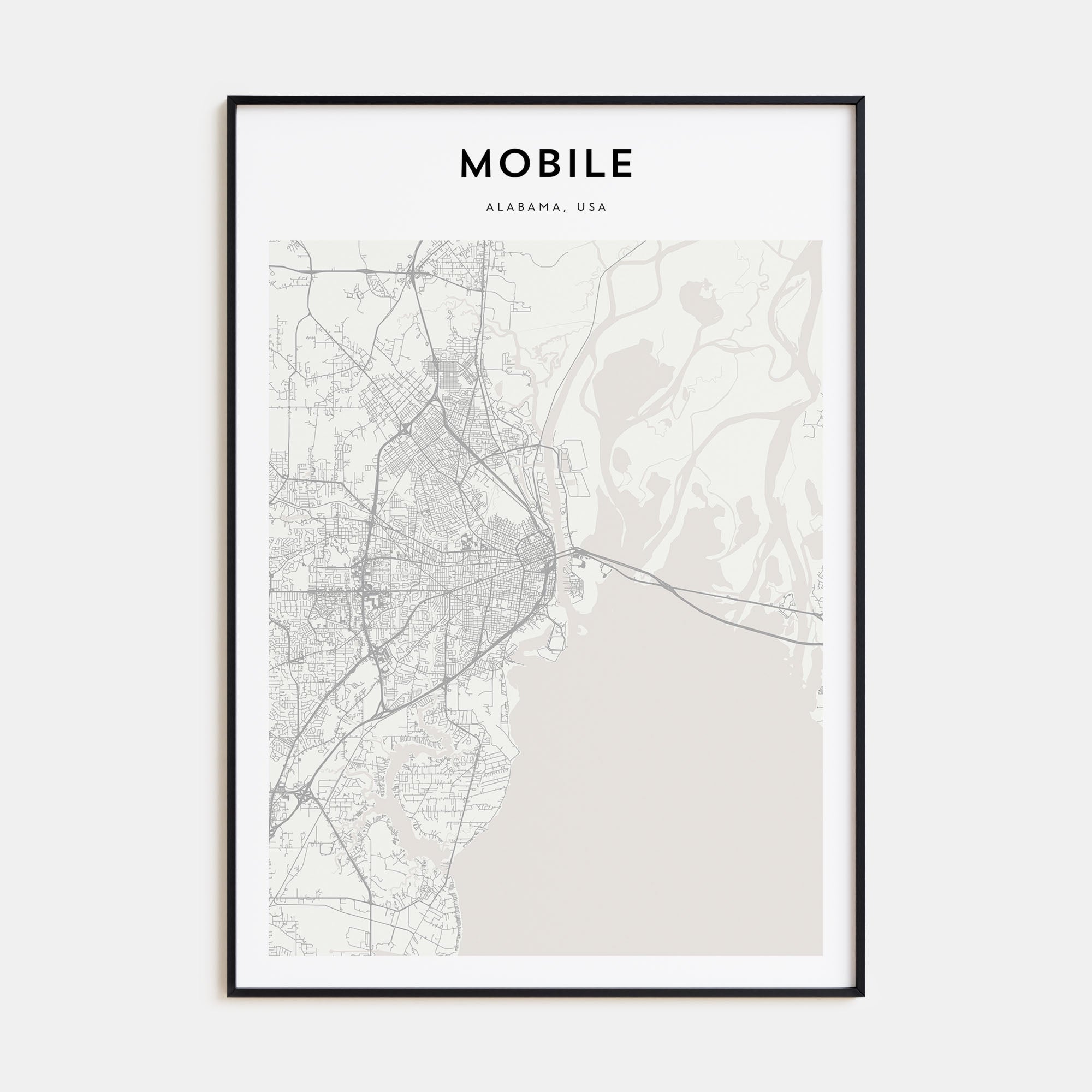 Mobile Map Portrait Poster