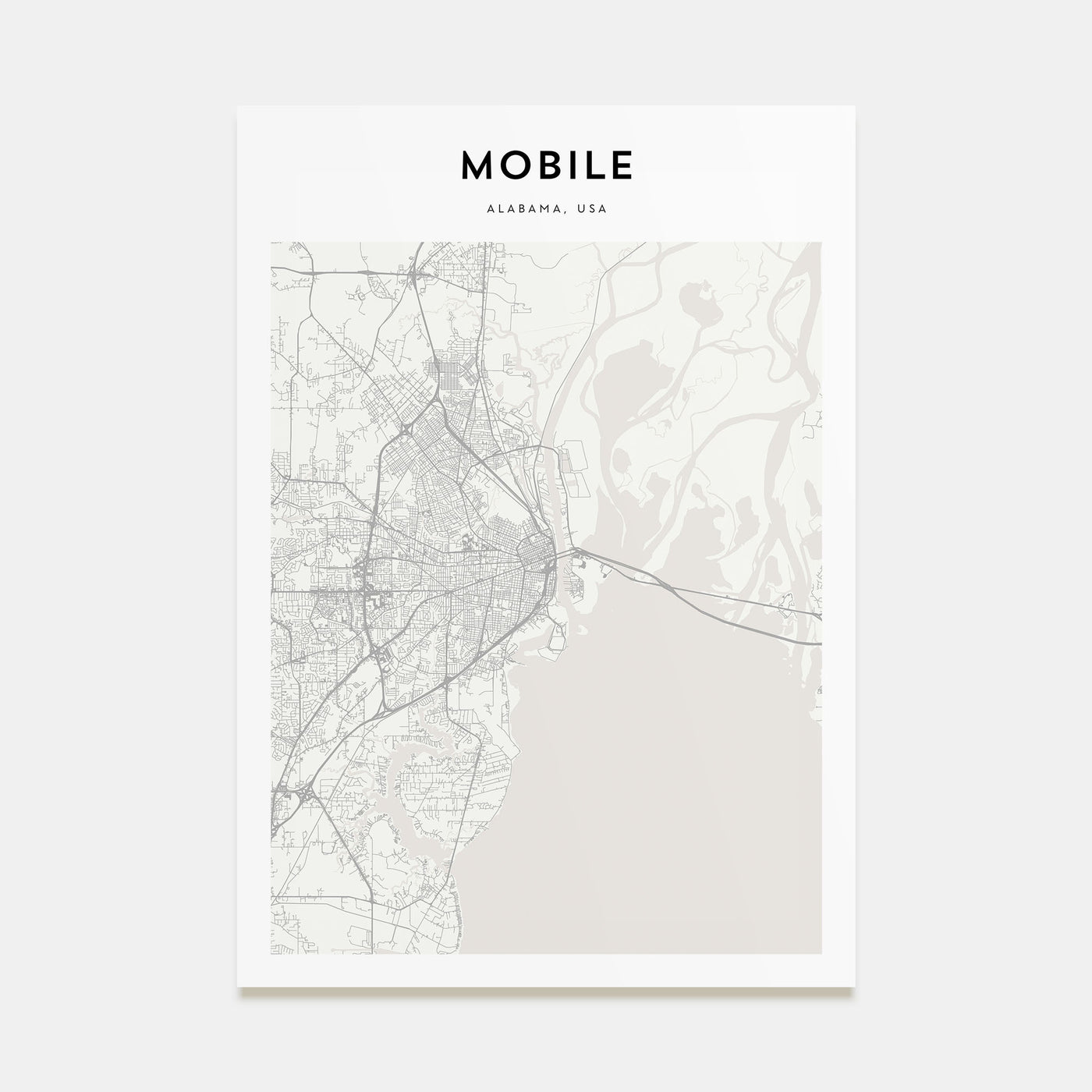Mobile Map Portrait Poster