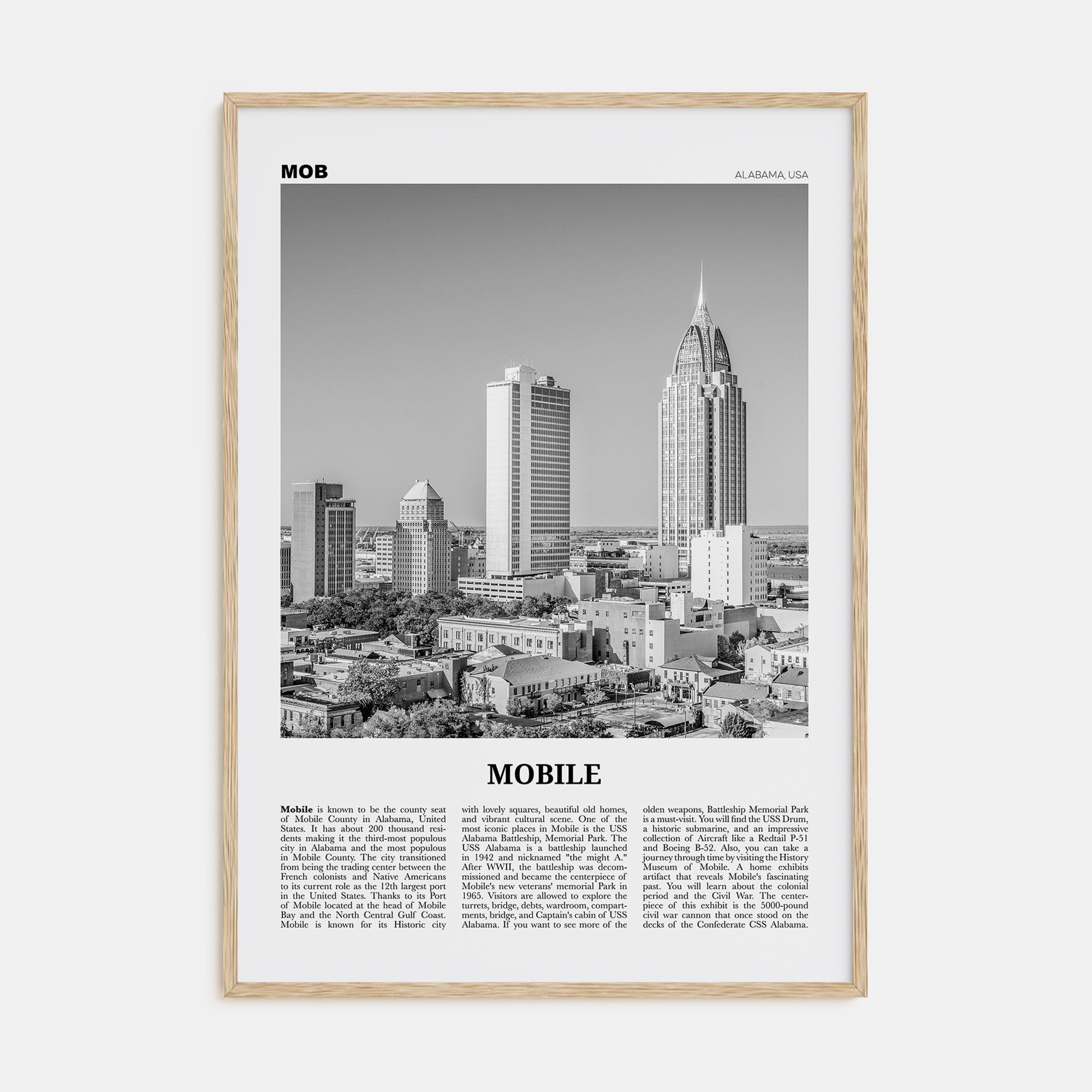 Mobile Travel B&W Poster