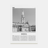Modena Travel B&W Poster