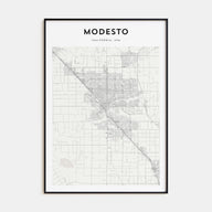 Modesto Map Portrait Poster