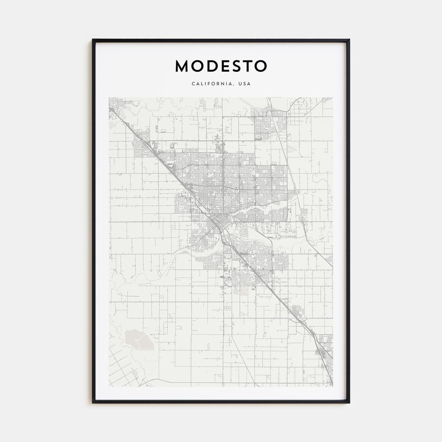 Modesto Map Portrait Poster