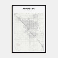 Modesto Map Portrait Poster