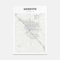 Modesto Map Portrait Poster