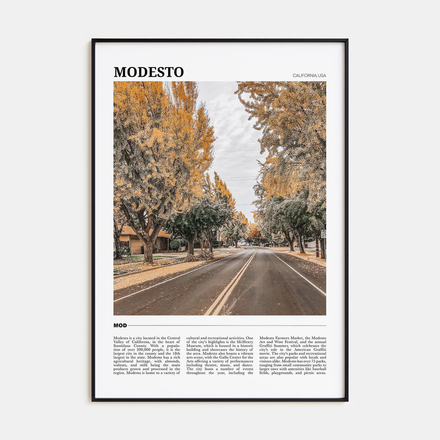 Modesto Travel Color Poster