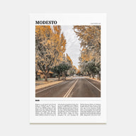 Modesto Travel Color Poster