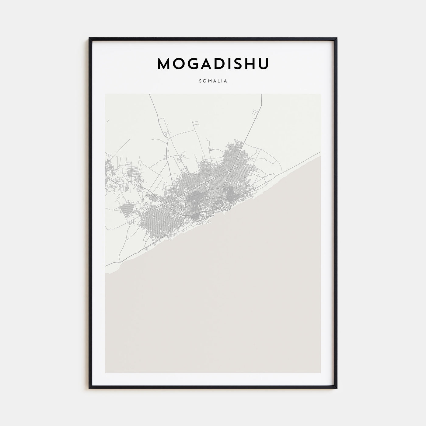 Mogadishu Map Portrait Poster