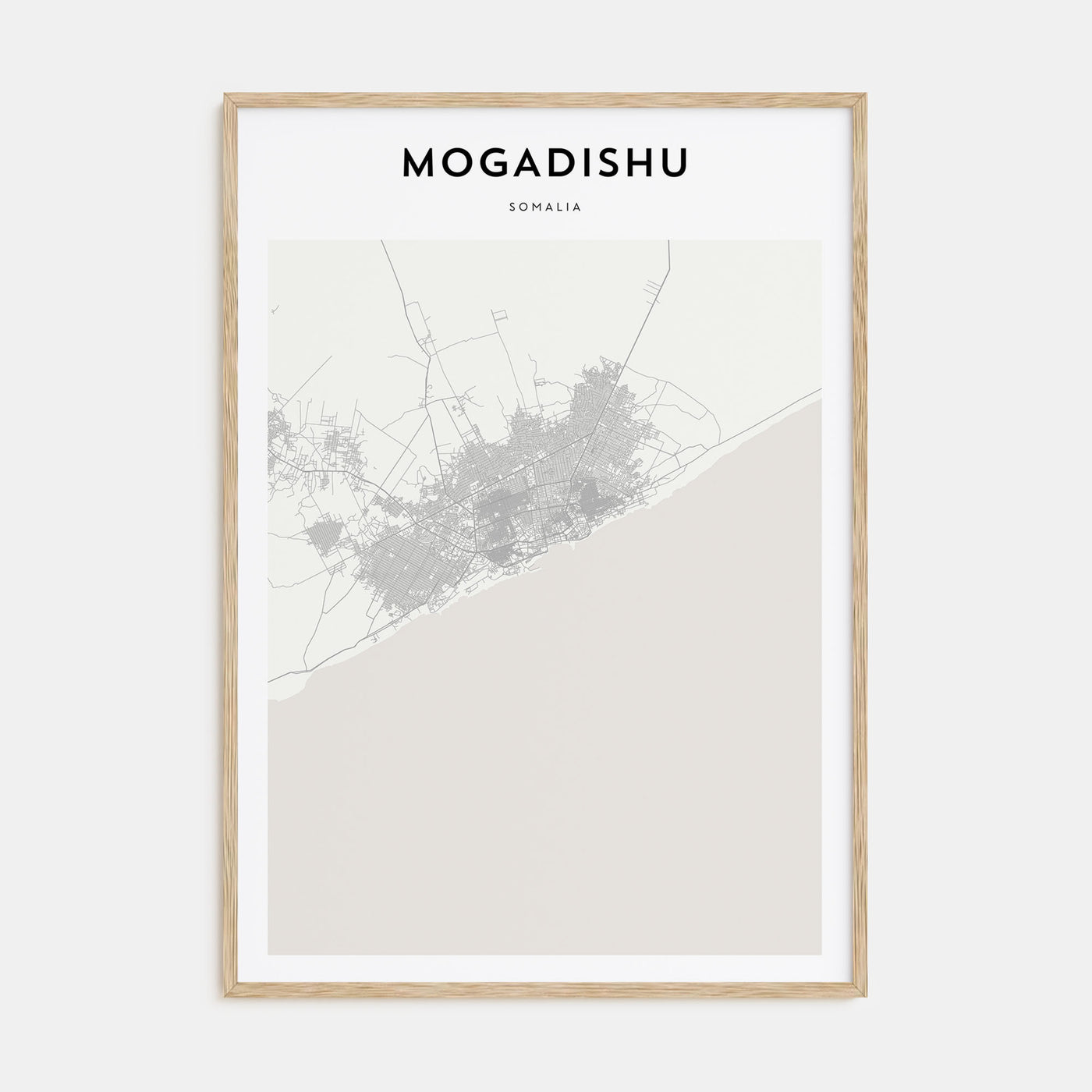 Mogadishu Map Portrait Poster