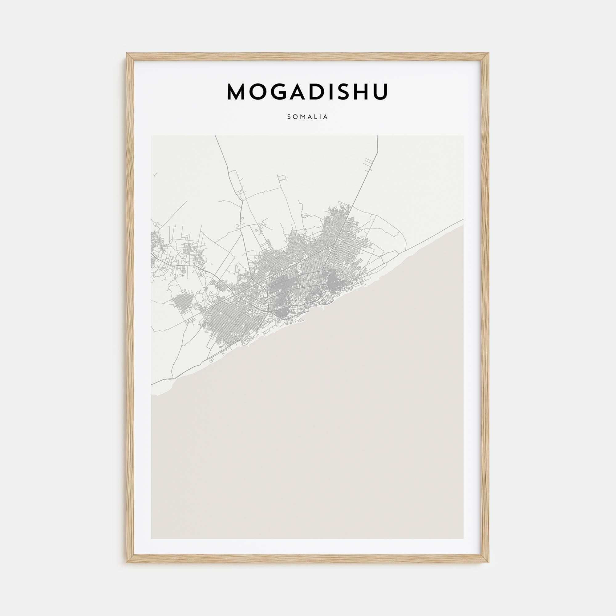 Mogadishu Map Portrait Poster